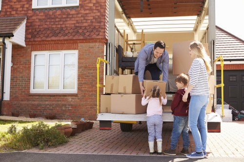 Removal van and packing support near Oakleigh Park station area