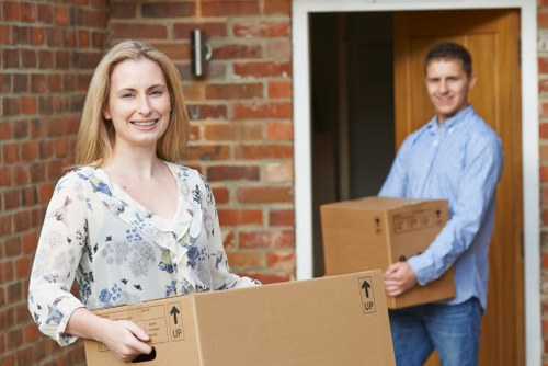 Removal team preparing a residential move in Oakleigh Park