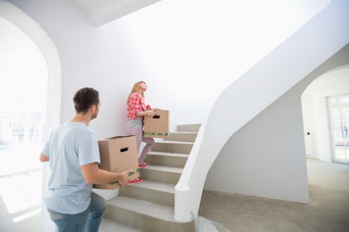Local removals van helping with furniture transport in Oakleigh Park