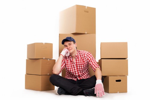 Careful loading and unloading during a removal